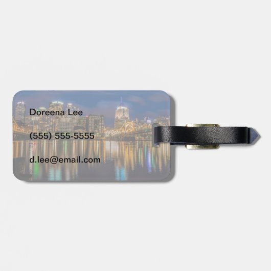 Étiquette À Bagage Réflexions de Pittsburgh (Dos horizontal)