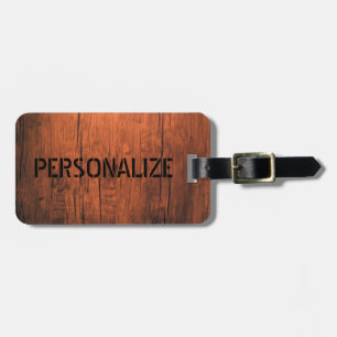 Étiquette À Bagage Regard en bois personnalisé