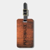 Étiquette À Bagage Regard en bois personnalisé (Devant Vertical)