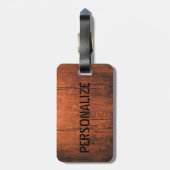 Étiquette À Bagage Regard en bois personnalisé (Dos Vertical)