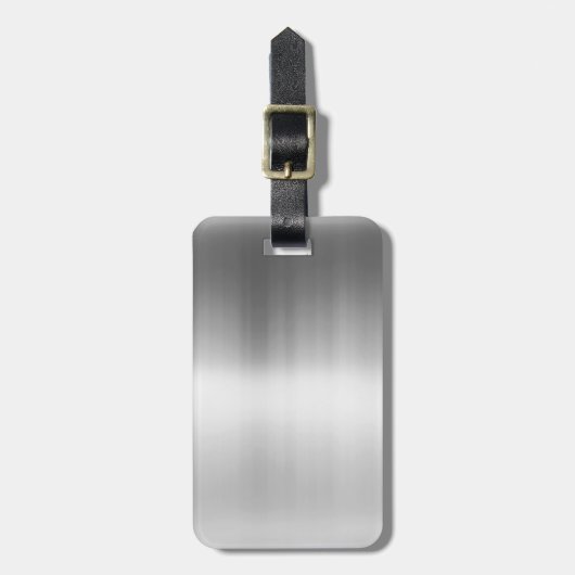 Étiquette À Bagage Regard en métal d'acier inoxydable (Devant Vertical)