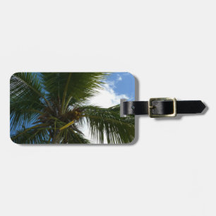 Étiquette À Bagage Regard sur le palmier à coco Nature tropicale