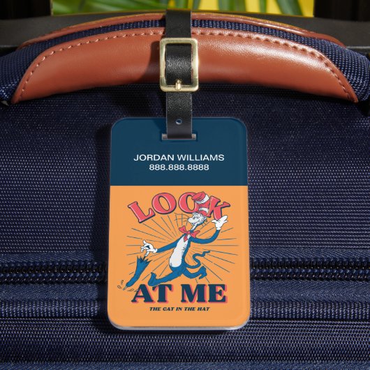 Étiquette À Bagage Regarde-Moi Chat Dans Le Casquette (Insitu Rectoal 2)