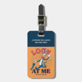 Étiquette À Bagage Regarde-Moi Chat Dans Le Casquette (Devant Vertical)