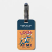 Étiquette À Bagage Regarde-Moi Chat Dans Le Casquette (Dos Vertical)