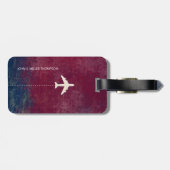 Étiquette À Bagage regarder vieilles carte du monde nom nice travel (Dos horizontal)