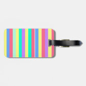 Étiquette À Bagage Réglage des rayures pastel de printemps (Dos horizontal)
