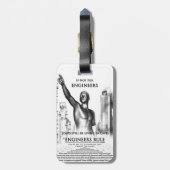 Étiquette À Bagage Règle des ingénieurs (Dos Vertical)