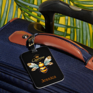Étiquette À Bagage Reine Abeille Vintage Personnalisé