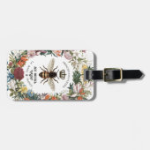 ÉTIQUETTE À BAGAGE REINE BOTANIQUE VINTAGE MODERNE BEE (Devant horizontal)