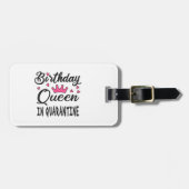 Étiquette À Bagage Reine d'anniversaire en quarantaine (Devant horizontal)