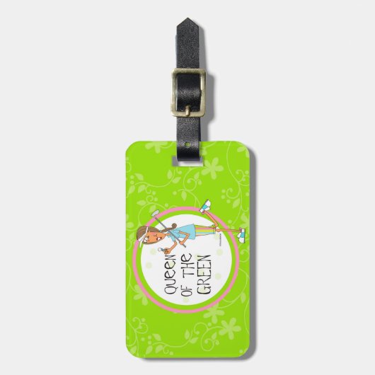 Étiquette À Bagage Reine du vert (Devant Vertical)