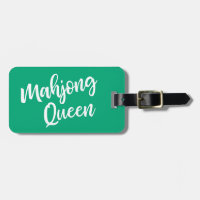 Reine Mahjong Nom Personnalisé en Vert