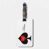 Étiquette À Bagage Reine noire des pique Coeur rouge Thunder_Cove (Dos Vertical)