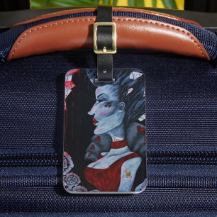 Étiquette À Bagage Reine Rouge de Cœur Alice Merveilleux Fantastique