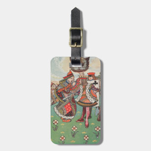 Étiquette À Bagage Reine Vintage Roi Chat de Cheshire Art de Wonderla