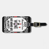 Étiquette À Bagage Remettez juste le vin (Devant horizontal)