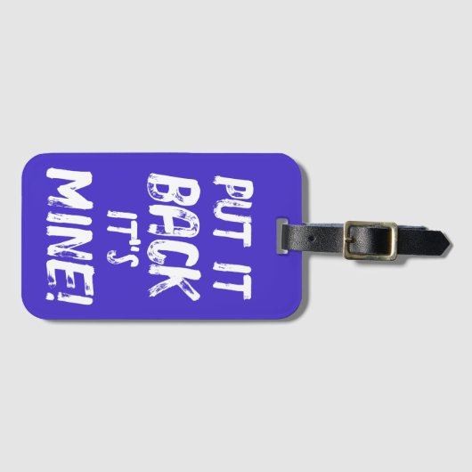 Étiquette À Bagage Remettez Sa Mine (Devant Horizontal)