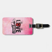 Étiquette À Bagage Remous d'hockey d'amour (Devant horizontal)