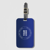 Étiquette À Bagage Remplacement et texte faciles du logo | Dégradé bl (Devant Vertical)