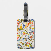 ÉTIQUETTE À BAGAGE RENAISSANCE FLORENTINE EAUX FLORALES, FLEURS (Dos Vertical)