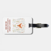 Étiquette À Bagage Renard des bois (Dos horizontal)