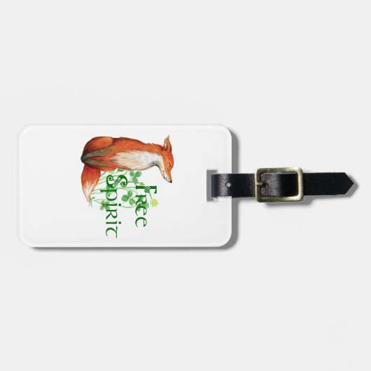 Étiquette À Bagage renard d'esprit libre (Devant horizontal)