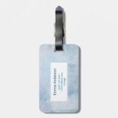 Étiquette À Bagage Renard orange en chapeau rouge Noël Joyeux Noël (Dos Vertical)