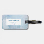 Étiquette À Bagage Renard orange en chapeau rouge Noël Joyeux Noël (Dos horizontal)