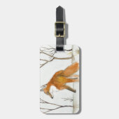 Étiquette À Bagage Renard rouge (Devant Vertical)