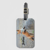 Étiquette À Bagage Renard rouge debout (Devant Vertical)