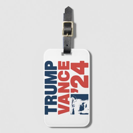 Étiquette À Bagage Rendre l'Amérique en sécurité Trump Vance 2024 MAG (Devant Vertical)