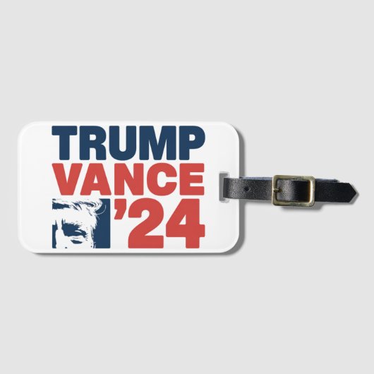 Étiquette À Bagage Rendre l'Amérique en sécurité Trump Vance 2024 MAG (Devant Horizontal)