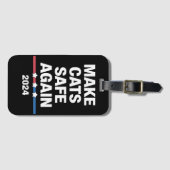 Étiquette À Bagage Rendre les chats en sécurité à nouveau amusant pré (Devant Horizontal)