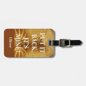 Étiquette À Bagage "Rends-le, c'est à moi" Balise bagage (Devant horizontal)