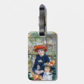 Étiquette À Bagage Renoir - Deux soeurs sur la terrasse - QR Code (Dos Vertical)