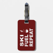 Étiquette À Bagage Répétition du carburant de ski (Dos Vertical)