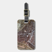 Étiquette À Bagage Réplique carte de la ville de Rotterdam 1652 (Devant Vertical)