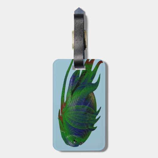 Étiquette À Bagage Réplique du fossile de Coelacanth (Dos Vertical)