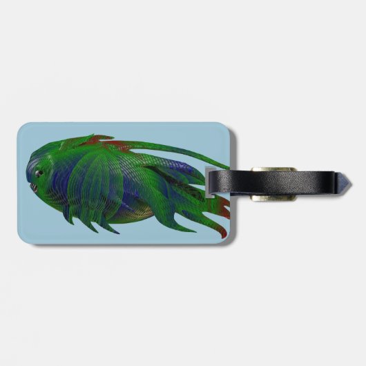 Étiquette À Bagage Réplique du fossile de Coelacanth (Dos horizontal)