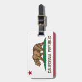 Étiquette À Bagage République de la Californie (drapeau d'état) (Devant Vertical)