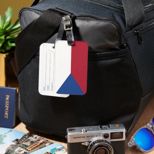 Étiquette À Bagage République tchèque (Recto & Verso)