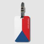 Étiquette À Bagage République tchèque Drapeau national Patriotique (Devant Vertical)