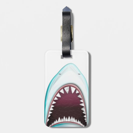 Étiquette À Bagage Requin (Dos Vertical)