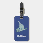 Étiquette À Bagage Requin amical (Devant Vertical)