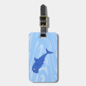 Étiquette À Bagage Requin de bande dessinée (Devant Vertical)