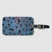 Étiquette À Bagage requin de l'ombre baleine sur galaxie en pente (Devant Horizontal)