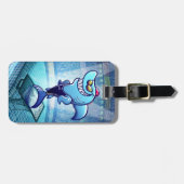 Étiquette À Bagage Requin de nageur (Devant horizontal)