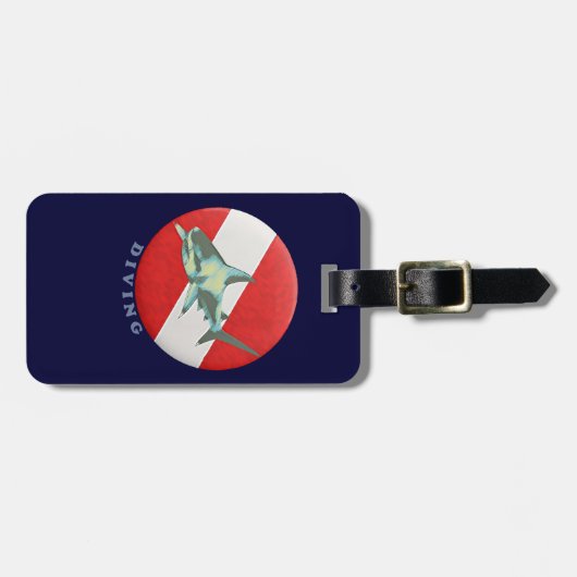Étiquette À Bagage requin-drapeau (Devant horizontal)
