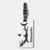 Étiquette À Bagage Requin - fintastic (Devant Vertical)